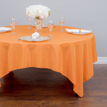 Load image into Gallery viewer, 85 in. Square Polyester Tablecloth Orange
