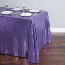 Load image into Gallery viewer, 88 X 154 in. Rectangular Sequin Tablecloth Purple