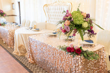 Load image into Gallery viewer, 88 X 154 in. Rectangular Payette Sequin Tablecloth (7 Colors)