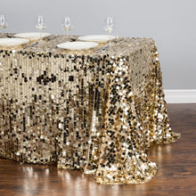 Load image into Gallery viewer, 88 X 154 in. Rectangular Payette Sequin Tablecloth (7 Colors)