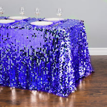 Load image into Gallery viewer, 88 X 154 in. Rectangular Payette Sequin Tablecloth (7 Colors)