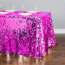 Load image into Gallery viewer, 88 X 154 in. Rectangular Payette Sequin Tablecloth (7 Colors)