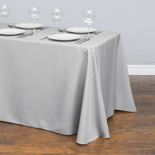 Load image into Gallery viewer, 90 X 156 in. Rectangular with Round Corners Polyester Tablecloth