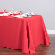 Load image into Gallery viewer, 90 x 132 in. Rectangular Polyester Tablecloth Red