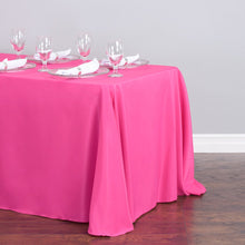 Load image into Gallery viewer, 90 x 132 in. Rectangular Polyester Tablecloth Fuchsia