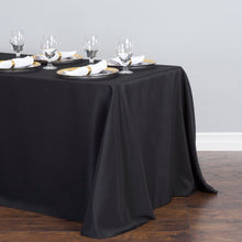Load image into Gallery viewer, 90 x 156 in. Rectangular Polyester Tablecloth Black