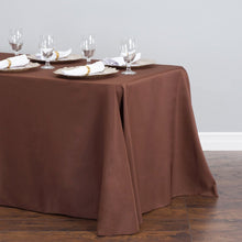 Load image into Gallery viewer, 90 x 156 in. Rectangular Polyester Tablecloth Chocolate