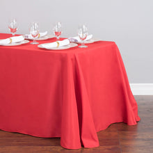 Load image into Gallery viewer, 90 x 156 in. Rectangular Polyester Tablecloth Red