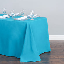 Load image into Gallery viewer, 90 x 156 in. Rectangular Polyester Tablecloth Turquoise
