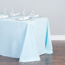 Load image into Gallery viewer, 90 x 156 in. Rectangular Polyester Tablecloth Baby Blue