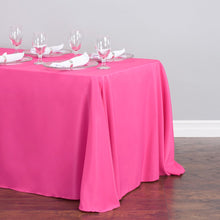 Load image into Gallery viewer, 90 x 156 in. Rectangular Polyester Tablecloth Fuchsia