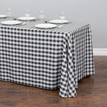 Load image into Gallery viewer, 91 x 156 in. Rectangular Polyester Tablecloth Red & White Checkered