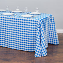 Load image into Gallery viewer, 90 X 156 in. Rectangular Polyester Tablecloth Checkered