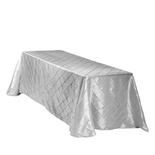Load image into Gallery viewer, 90 X 156 in. Rectangular Pintuck Tablecloth Silver