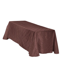 Load image into Gallery viewer, 90 x 156 in. Rectangular Pintuck Tablecloth Chocolate