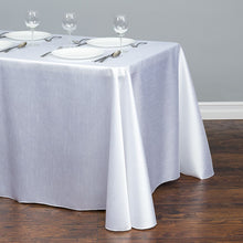 Load image into Gallery viewer, 90 X 156 in. Rectangular Shantung Silk Tablecloth White