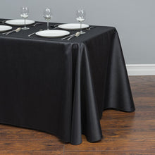 Load image into Gallery viewer, 90 X 156 in. Rectangular Shantung Silk Tablecloth Black