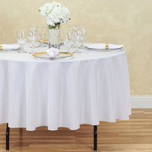 Load image into Gallery viewer, 90 in. Round Polyester Tablecloth (20 Colors)