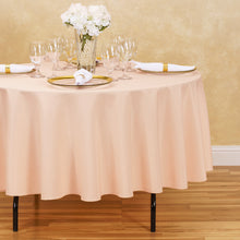 Load image into Gallery viewer, 90 in. Round Polyester Tablecloth (20 Colors)