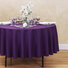 Load image into Gallery viewer, 90 in. Round Polyester Tablecloth (20 Colors)