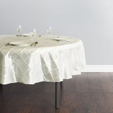 Load image into Gallery viewer, 90 in. Round Pintuck Tablecloth