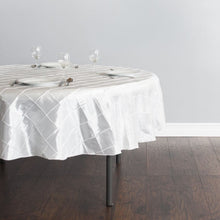 Load image into Gallery viewer, 90 in. Round Pintuck Tablecloth