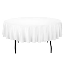 Load image into Gallery viewer, 90 in. Round Cotton-Feel Tablecloth White