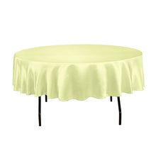 Load image into Gallery viewer, 90 in. Round Satin Tablecloth Tea Green