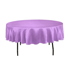 Load image into Gallery viewer, 90 in. Round Satin Tablecloth Lavender