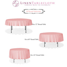 Load image into Gallery viewer, 90 in. Round Polyester Tablecloth Light Pink