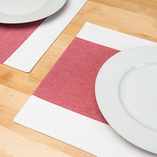Load image into Gallery viewer, 13 X 19 in. Single Striped Cotton Placemats 4/Pack (7 Colors)