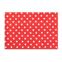 Load image into Gallery viewer, 13 X 19 in. White Polka Dots Cotton Placemats 4/Pack (6 colors)
