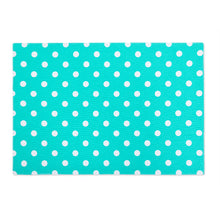 Load image into Gallery viewer, 13 X 19 in. White Polka Dots Cotton Placemats 4/Pack (6 colors)