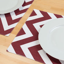 Load image into Gallery viewer, 13 X 19 in. Chevron Cotton Placemats 4/Pack (13 Colors)