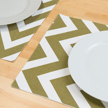 Load image into Gallery viewer, 13 X 19 in. Chevron Cotton Placemats 4/Pack (13 Colors)