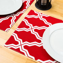 Load image into Gallery viewer, 13 X 19 in. Moroccan Print Cotton Placemats 4/Pack