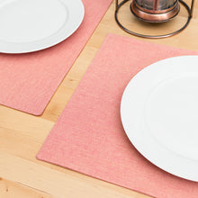 Load image into Gallery viewer, 13 X 19 in. Chambray Cotton Placemats 4/Pack Papaya