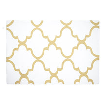 Load image into Gallery viewer, 13 X 19 in. Moroccan Print Cotton Placemats 4/pack Red & Gold