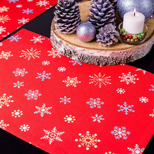 Load image into Gallery viewer, 13 X 19 in. Christmas Holiday Cotton Placemats 4/pack (7 Patterns)