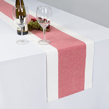 Load image into Gallery viewer, 13 X 90 in. Red Single Striped Cotton Table Runner