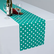 Load image into Gallery viewer, 13 X 90 in. White Polka Dots Cotton Table Runner