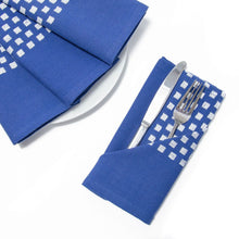 Load image into Gallery viewer, 18 X 18 in. Basketweave Stripe Cotton Napkins 4/Pack