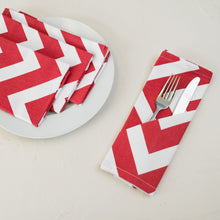 Load image into Gallery viewer, 19 X 19 in. Chevron Cotton Napkins 4/Pack (12 Colors)