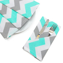 Load image into Gallery viewer, 19 X 19 in. Chevron Cotton Napkins 4/Pack (12 Colors)