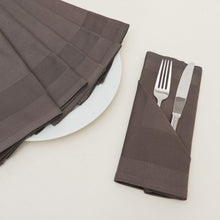 Load image into Gallery viewer, 20 X 20 in. Satin Band Cotton Napkins 6/Pack Chocolate