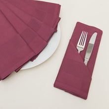 Load image into Gallery viewer, 20 X 20 in. Satin Band Cotton Napkins 6/Pack Chocolate