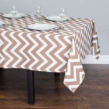 Load image into Gallery viewer, 60 X 126 in. Rectangular Chevron Cotton Tablecloth (14 Colors)
