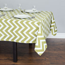 Load image into Gallery viewer, 60 X 126 in. Rectangular Chevron Cotton Tablecloth (14 Colors)