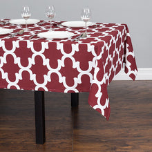 Load image into Gallery viewer, 60 X 126 in. Rectangular Trellis Cotton Tablecloth (7 colors)