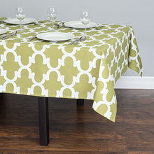 Load image into Gallery viewer, 60 X 126 in. Rectangular Trellis Cotton Tablecloth (7 colors)